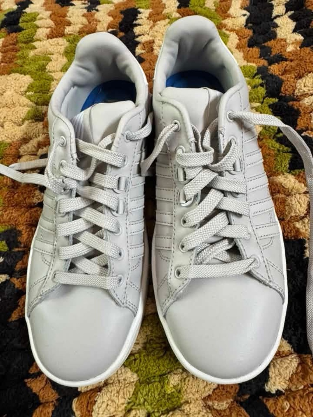 K-Swiss Men's Lace-Up Sneakers in Light Gray